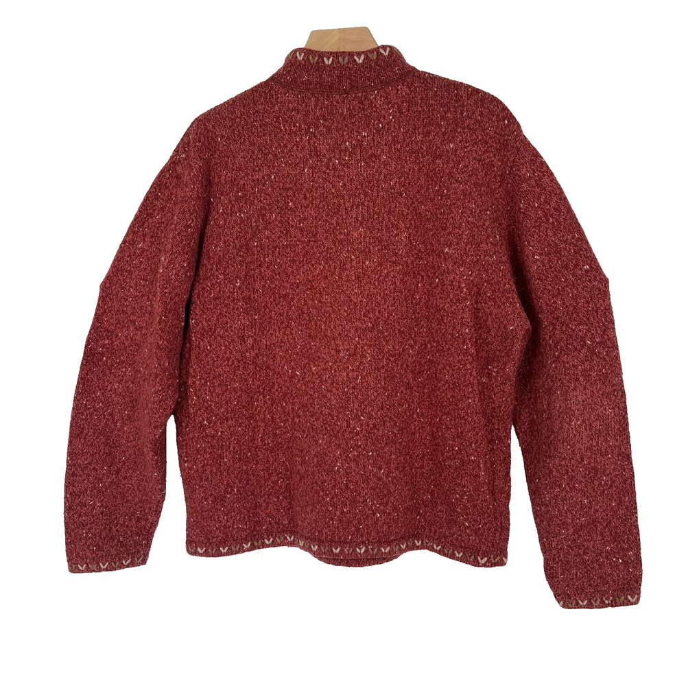 Woolrich Sweater Womens L Wool Mock Neck Hippie Granola Heritage Outdoor Folk - Picture 2 of 11